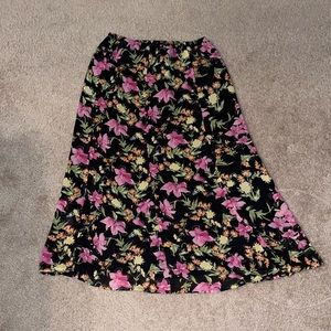 Notations Floral Midi Skirt